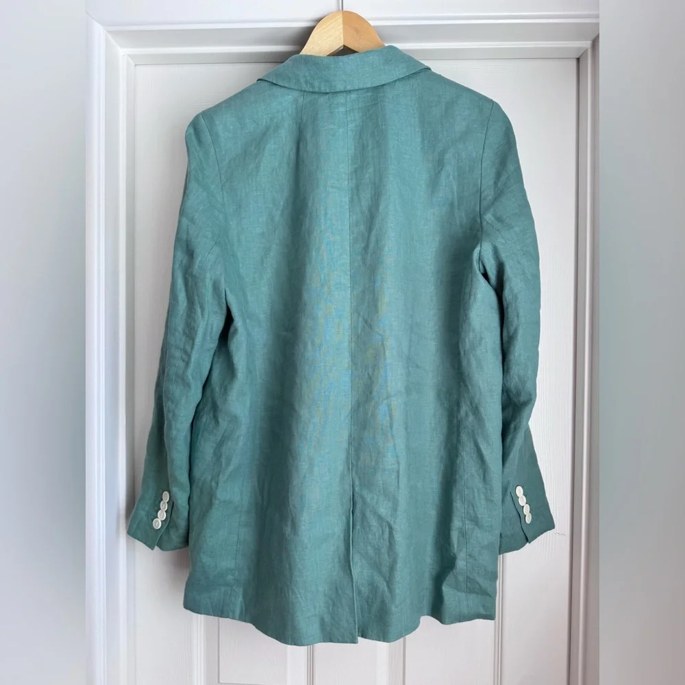 Madewell SeaFoam Green new with tags linen blazer large - Picture 5 of 9